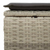 2 Piece Garden Sofa Set with Cushions Light Grey Poly Rattan Acacia