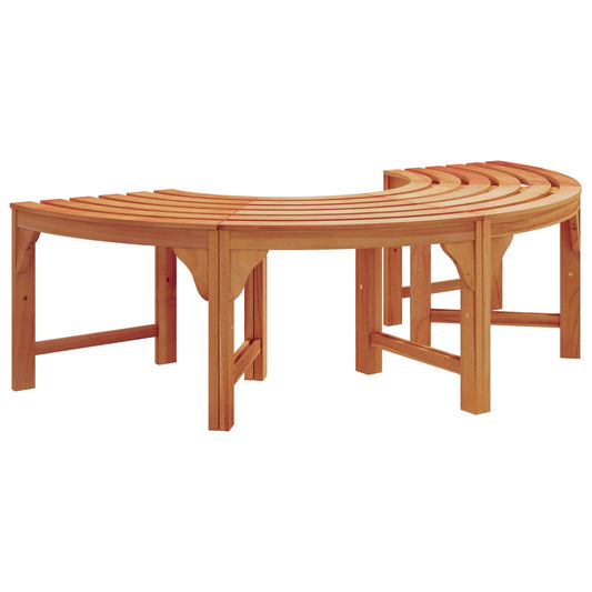 Tree Bench 4 -Seater 160 x 80 x 45cm Solid Eucalyptus Wood