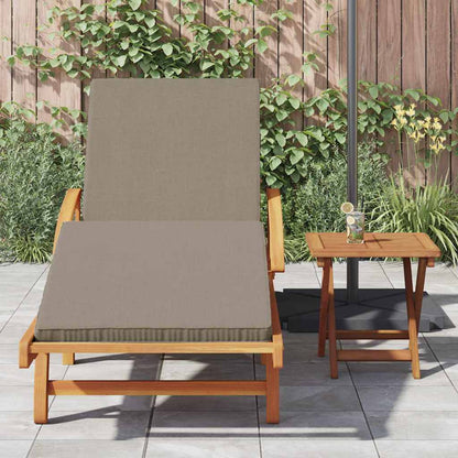 Sun Lounger Taupe 200 x 67 x 84 cm Solid Acacia Wood