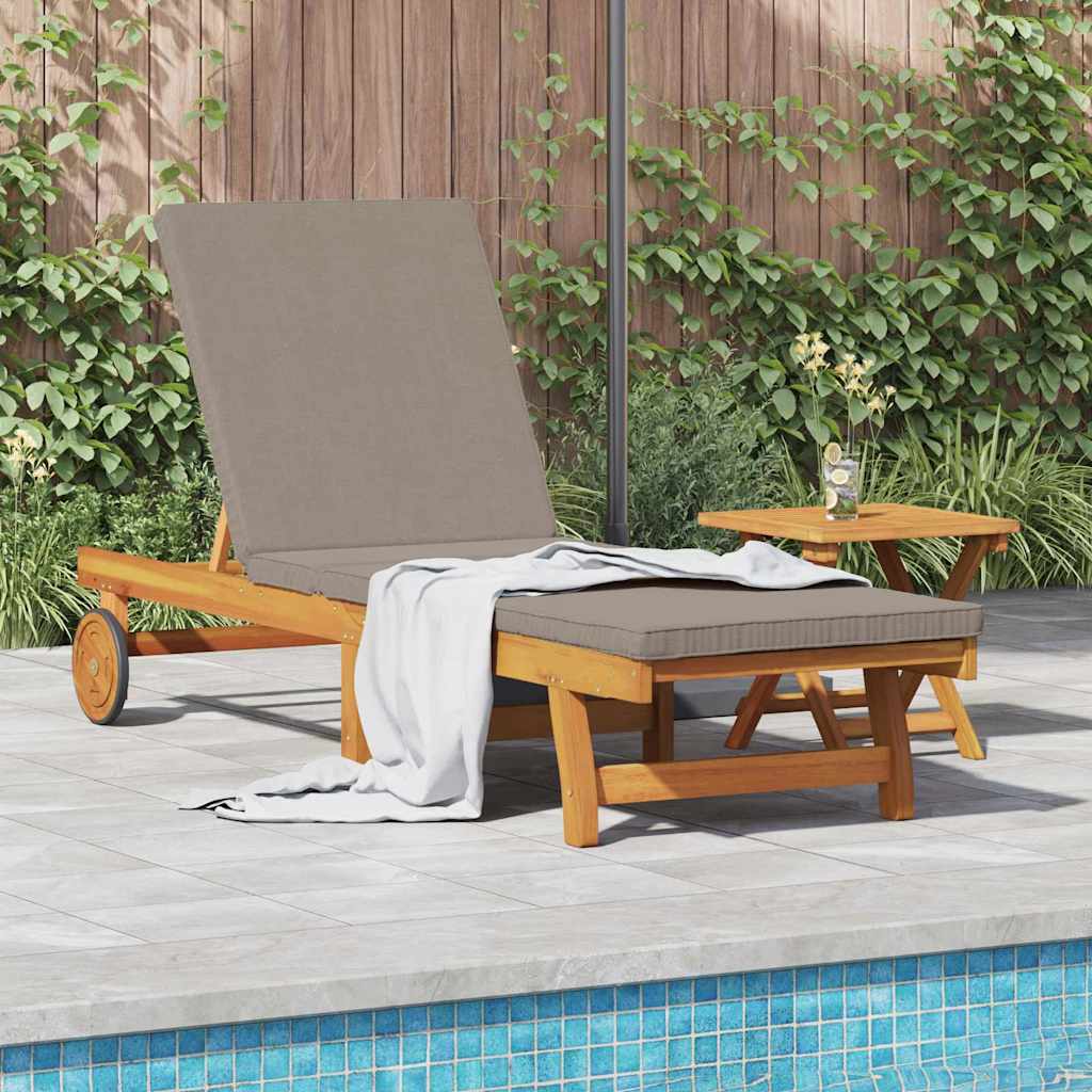 Sun Lounger Reclining Brown 199 x 63 x 85 cm Solid Acacia Wood
