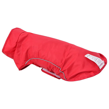 Dog Raincoat with Reflective Strips Polyester Red S