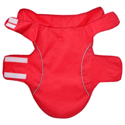 Dog Raincoat with Reflective Strips Polyester Red M