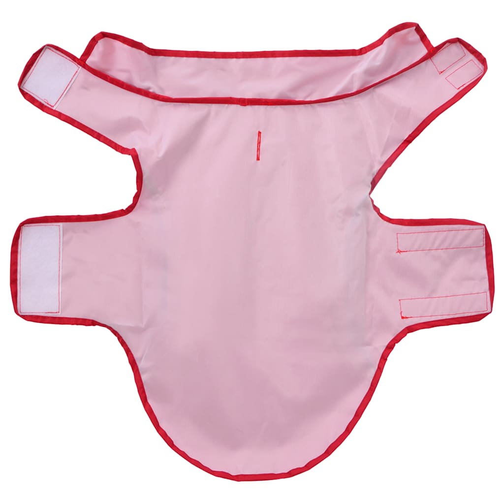 Dog Raincoat with Reflective Strips Polyester Red M