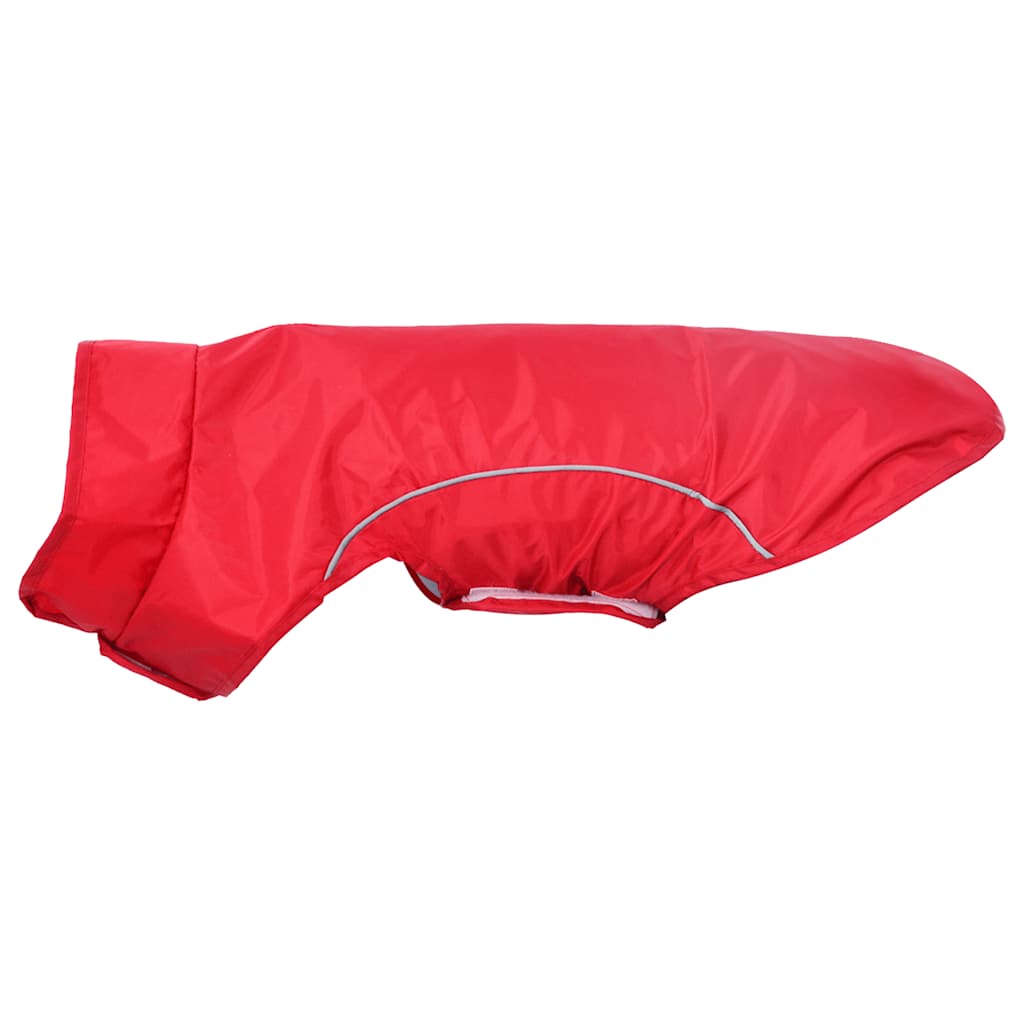 Dog Raincoat with Reflective Strips Polyester Red M