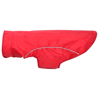 Dog Raincoat with Reflective Strips Polyester Red L