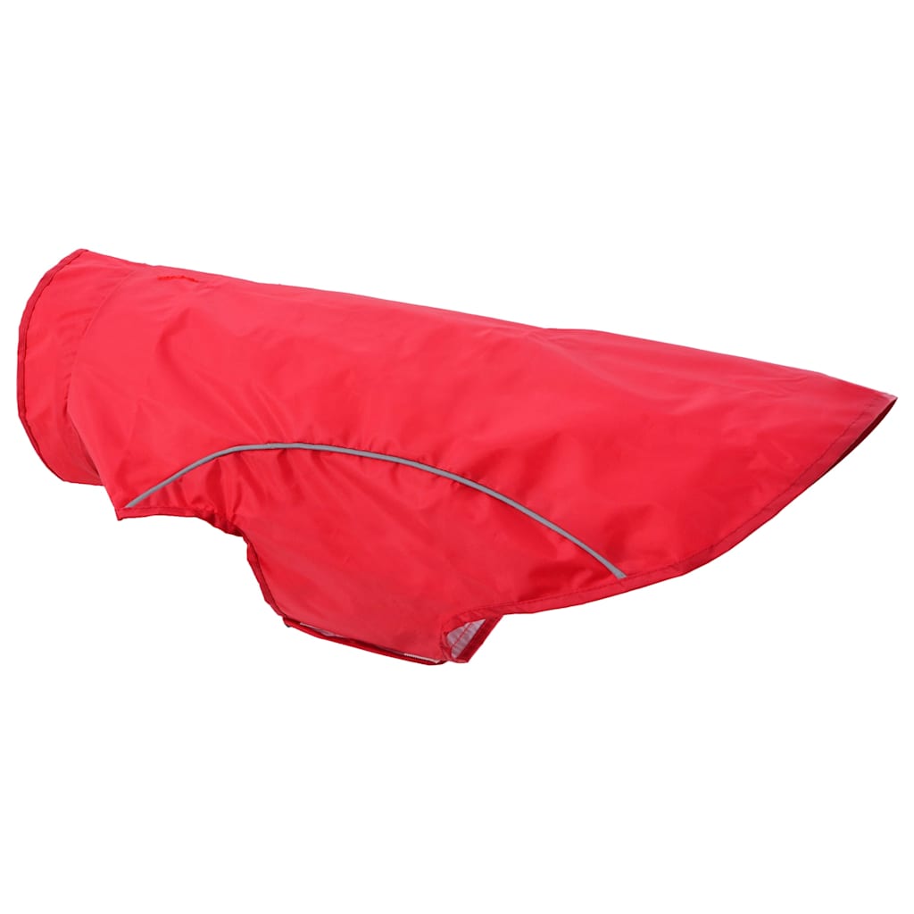 Dog Raincoat with Reflective Strips Polyester Red L