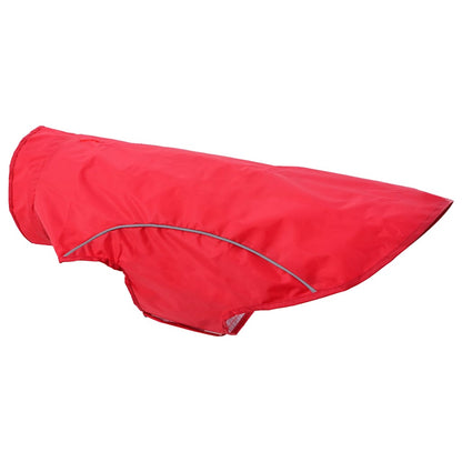 Dog Raincoat with Reflective Strips Polyester Red L