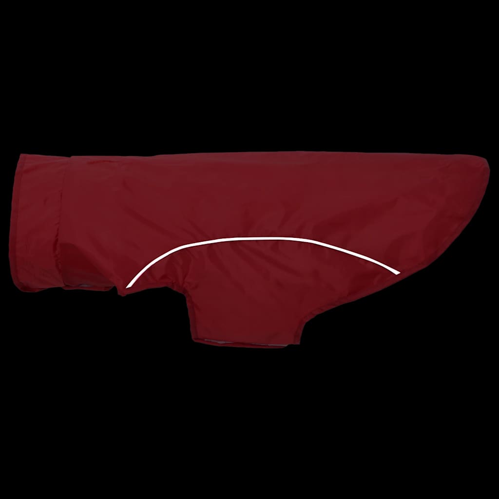 Dog Raincoat with Reflective Strips Polyester Red XL