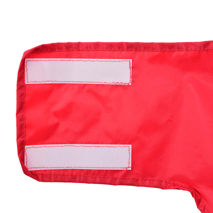 Dog Raincoat with Reflective Strips Polyester Red XL