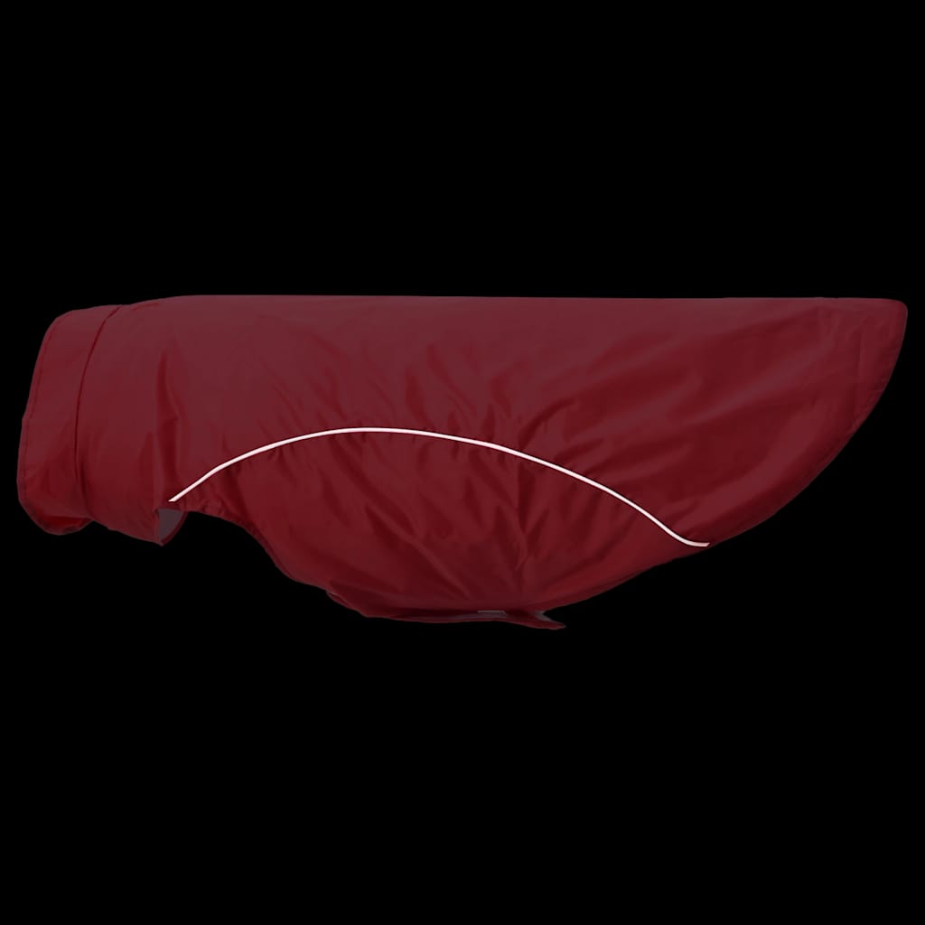 Dog Raincoat with Reflective Strips Polyester Red 3XL