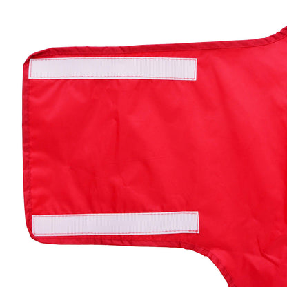 Dog Raincoat with Reflective Strips Polyester Red 3XL