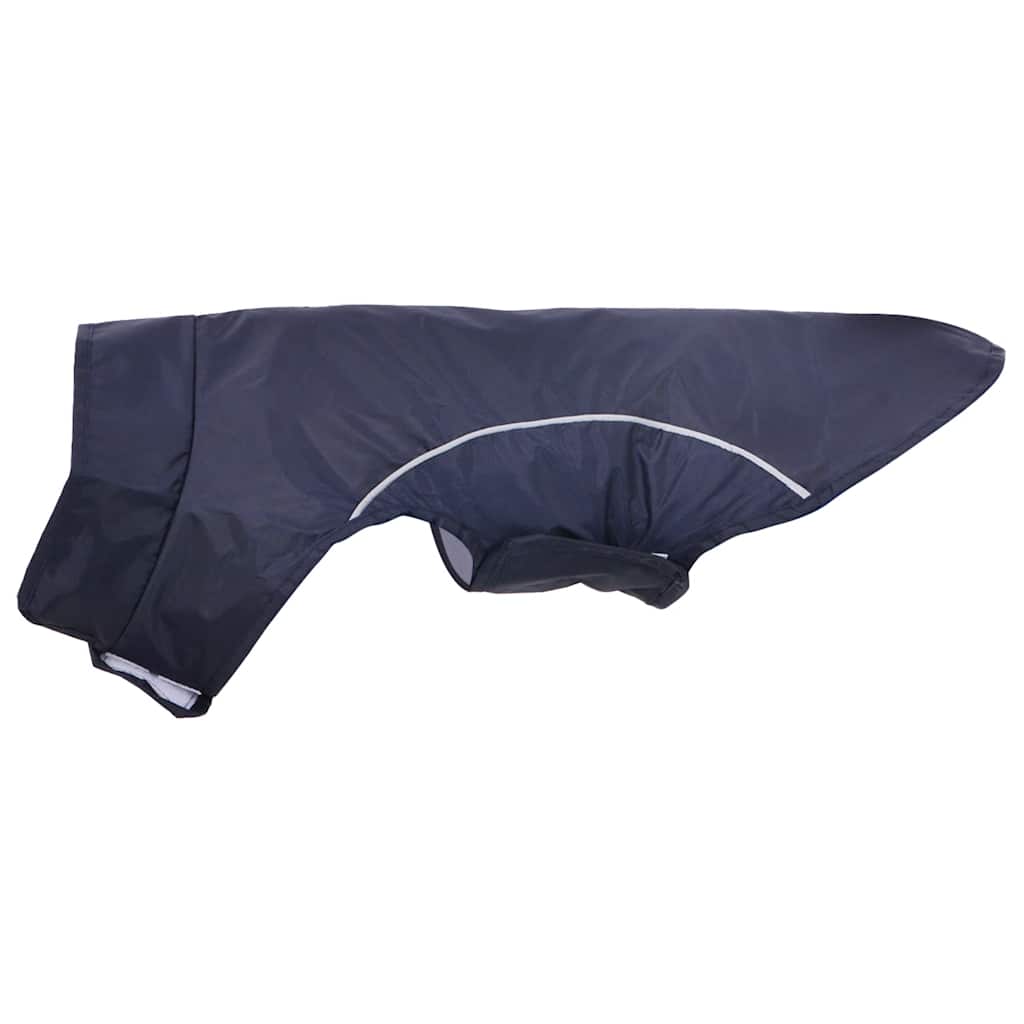 Dog Raincoat with Reflective Strips Polyester Navy Blue XS