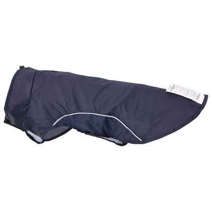Dog Raincoat with Reflective Strips Polyester Navy Blue XS