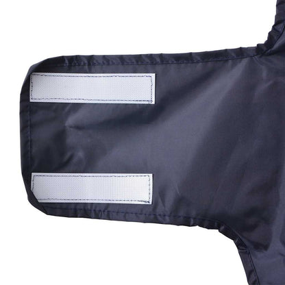 Dog Raincoat with Reflective Strips Polyester Navy Blue XS