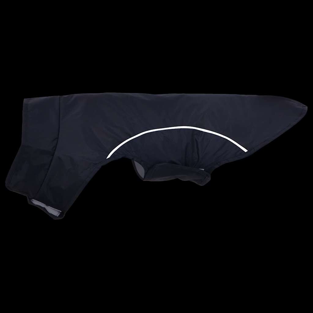 Dog Raincoat with Reflective Strips Polyester Navy Blue M