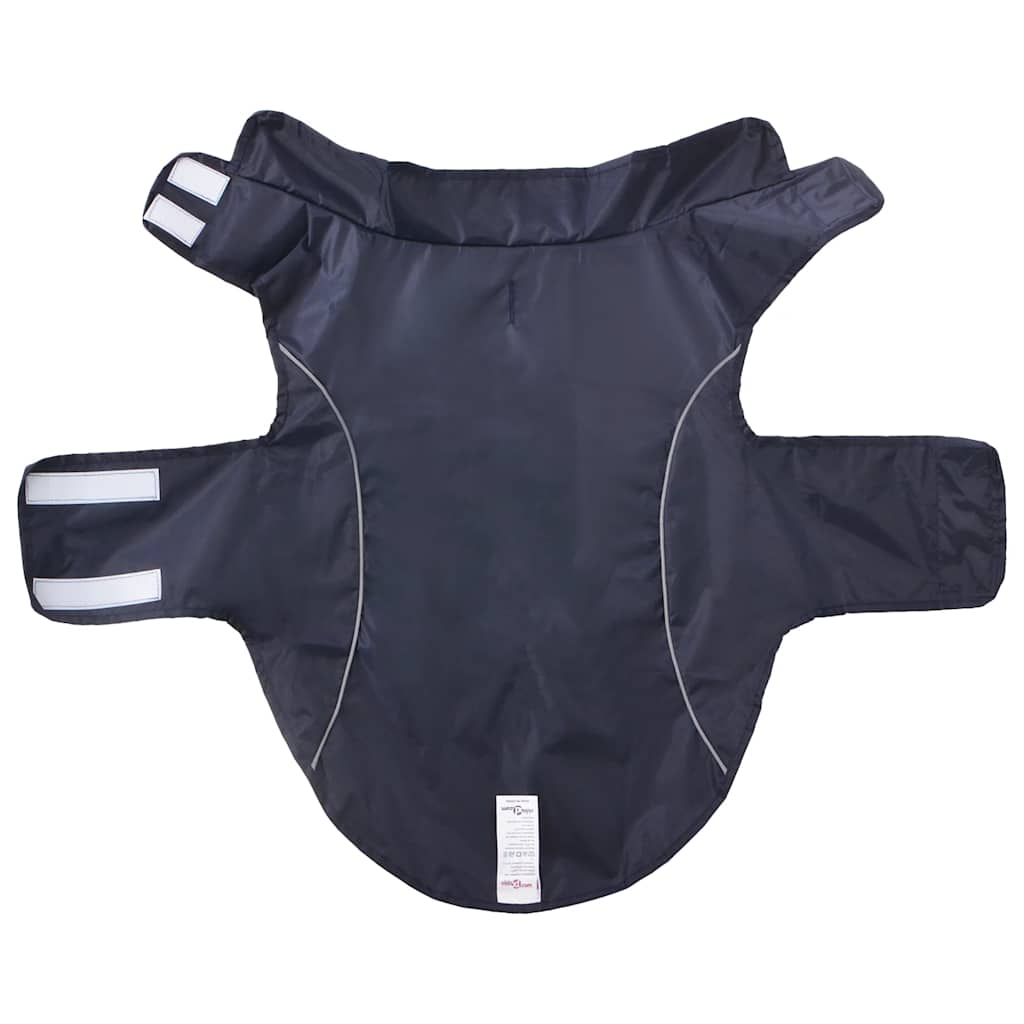 Dog Raincoat with Reflective Strips Polyester Navy Blue L