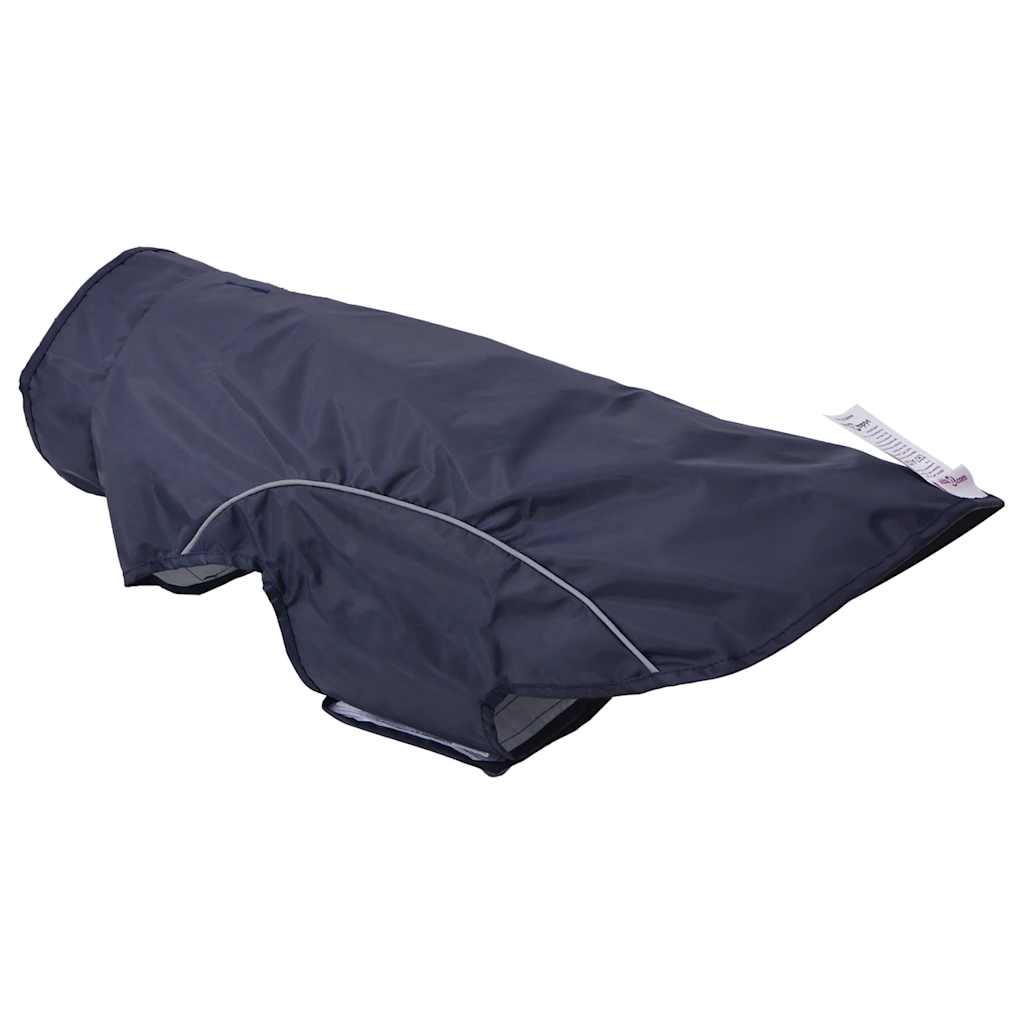 Dog Raincoat with Reflective Strips Polyester Navy Blue L