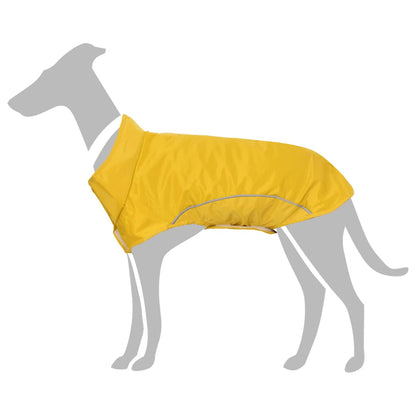 Dog Raincoat with Reflective Strips Polyester Yellow XXS