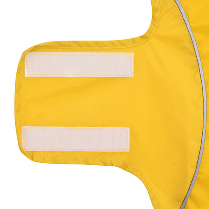 Dog Raincoat with Reflective Strips Polyester Yellow XS