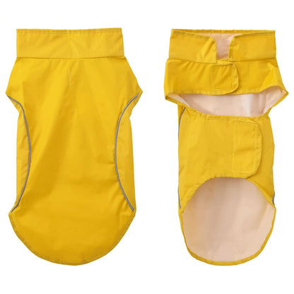 Dog Raincoat with Reflective Strips Polyester Yellow S