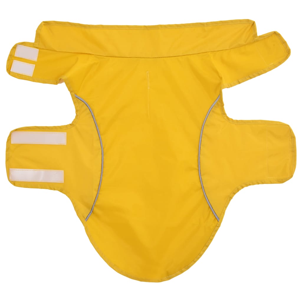Dog Raincoat with Reflective Strips Polyester Yellow M