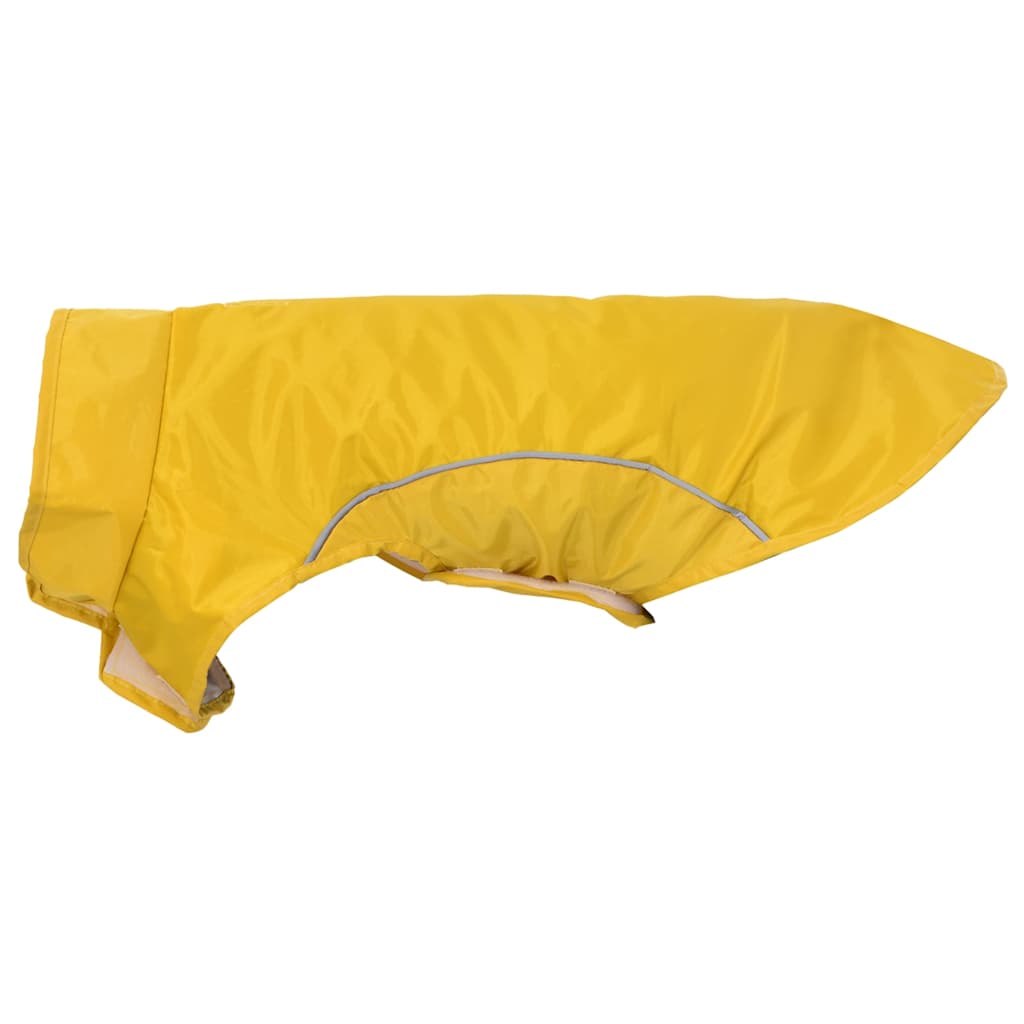 Dog Raincoat with Reflective Strips Polyester Yellow M