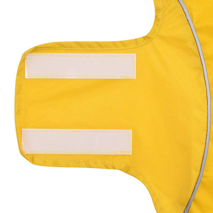 Dog Raincoat with Reflective Strips Polyester Yellow M