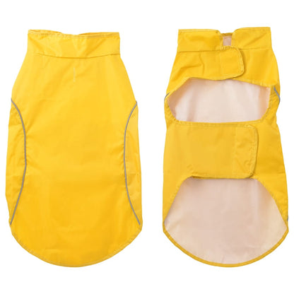 Dog Raincoat with Reflective Strips Polyester Yellow L