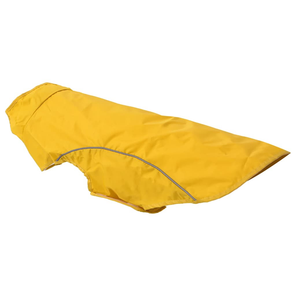 Dog Raincoat with Reflective Strips Polyester Yellow L