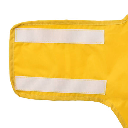 Dog Raincoat with Reflective Strips Polyester Yellow 4XL