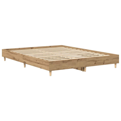Bed Frame | Artisan Oak | Engineered Wood, Solid Eucalyptus Wood | Double
