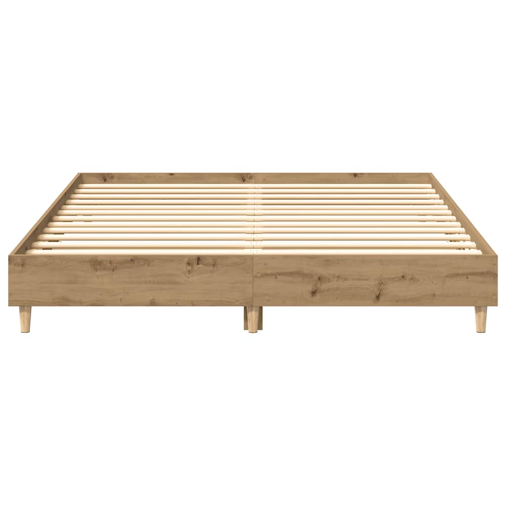 Bed Frame | Artisan Oak | Engineered Wood, Solid Eucalyptus Wood | Double