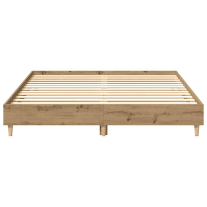 Bed Frame | Artisan Oak | Engineered Wood, Solid Eucalyptus Wood | Double