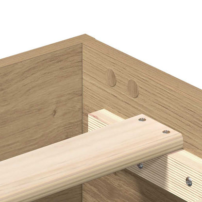 Bed Frame | Artisan Oak | Engineered Wood, Solid Eucalyptus Wood | Double