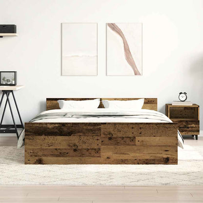 Bed Frame without Mattress Old Wood 120x200cm Engineered Wood
