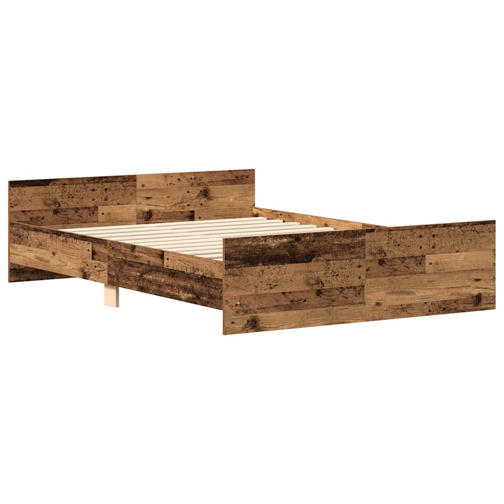 Bed Frame without Mattress Old Wood 120x200cm Engineered Wood
