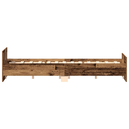 Bed Frame without Mattress Old Wood 120x200cm Engineered Wood