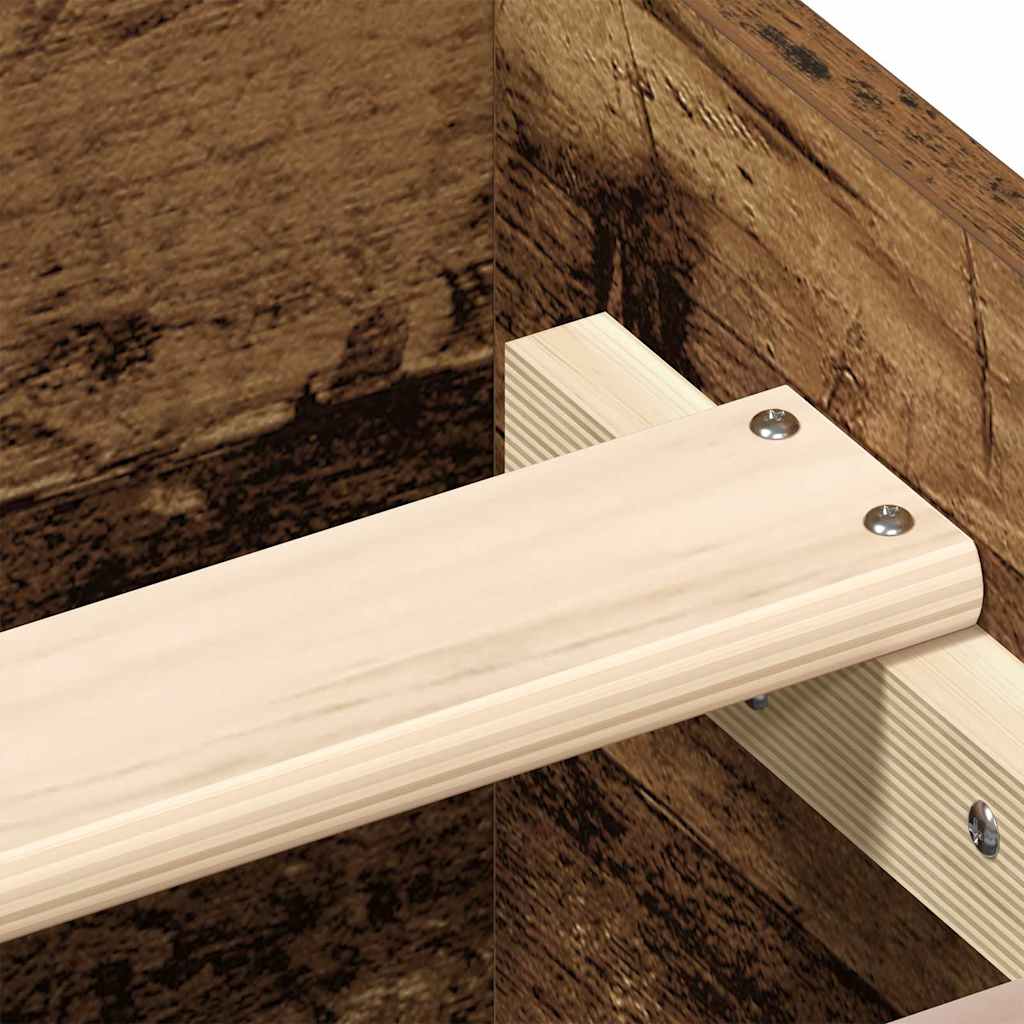Bed Frame without Mattress Old Wood 120x200cm Engineered Wood