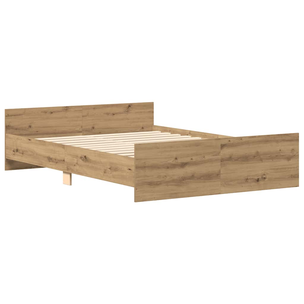 Bed Frame without Mattress Artisan Oak 120x200cm Engineered Wood