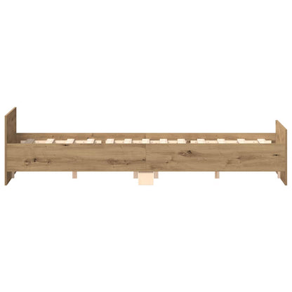 Bed Frame without Mattress Artisan Oak 120x200cm Engineered Wood