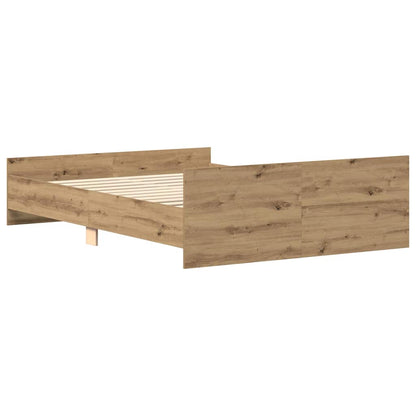 Bed Frame without Mattress Artisan Oak 120x200cm Engineered Wood