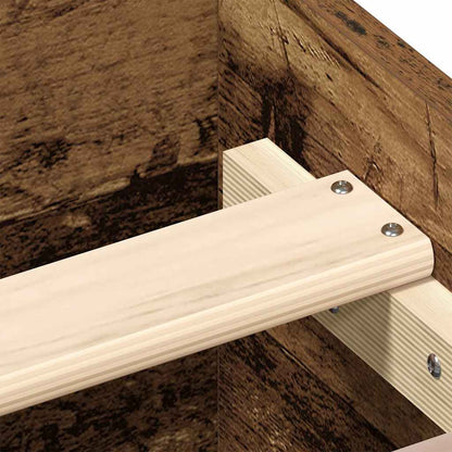 Bed Frame without Mattress Old Wood 140x200cm Engineered Wood