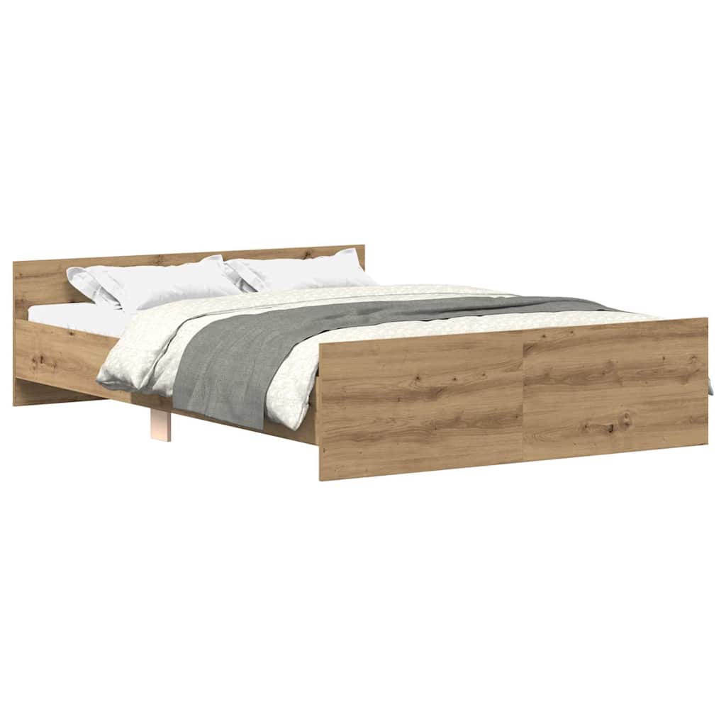 Bed Frame without Mattress Artisan Oak 150x200cm Engineered Wood