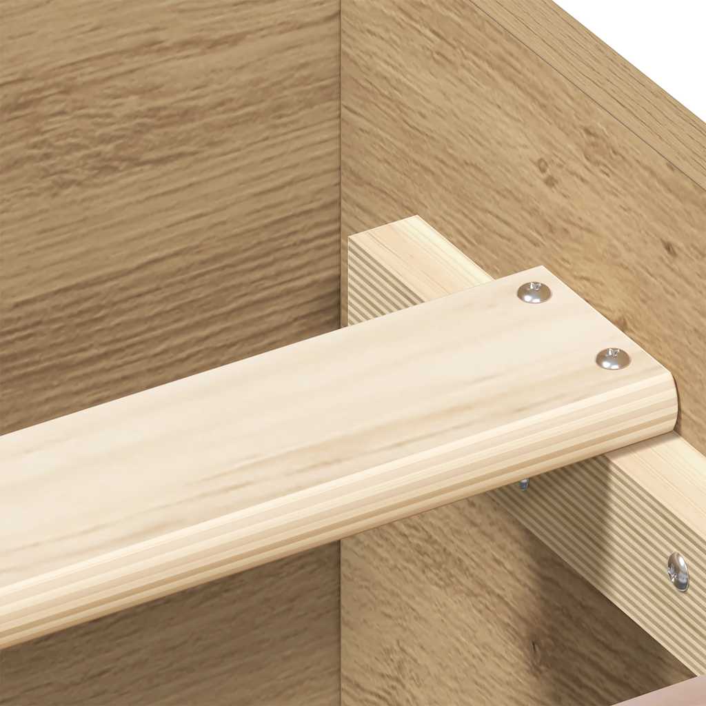 Bed Frame without Mattress Artisan Oak 120x190cm Engineered Wood