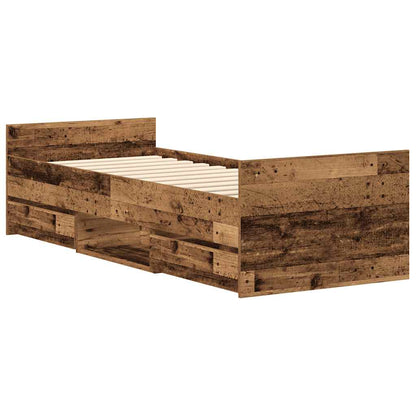Bed Frame | Old Wood | Engineered Wood, Solid Pinewood | Single