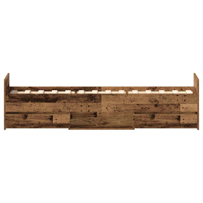 Bed Frame | Old wood | Engineered wood, solid pinewood, plywood | Single