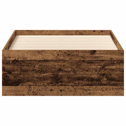 Bed Frame without Mattress Old Wood 90x200cm Engineered Wood