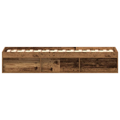 Bed Frame without Mattress Old Wood 90x200cm Engineered Wood
