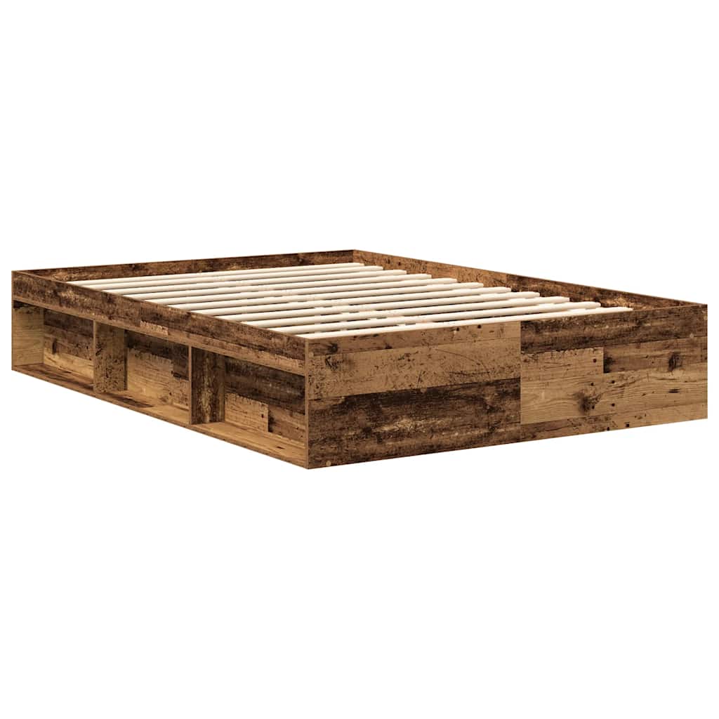 Bed Frame without Mattress Old Wood 160x200cm Engineered Wood