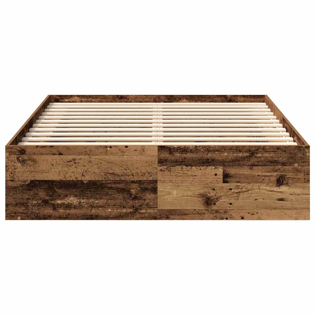 Bed Frame without Mattress Old Wood 160x200cm Engineered Wood